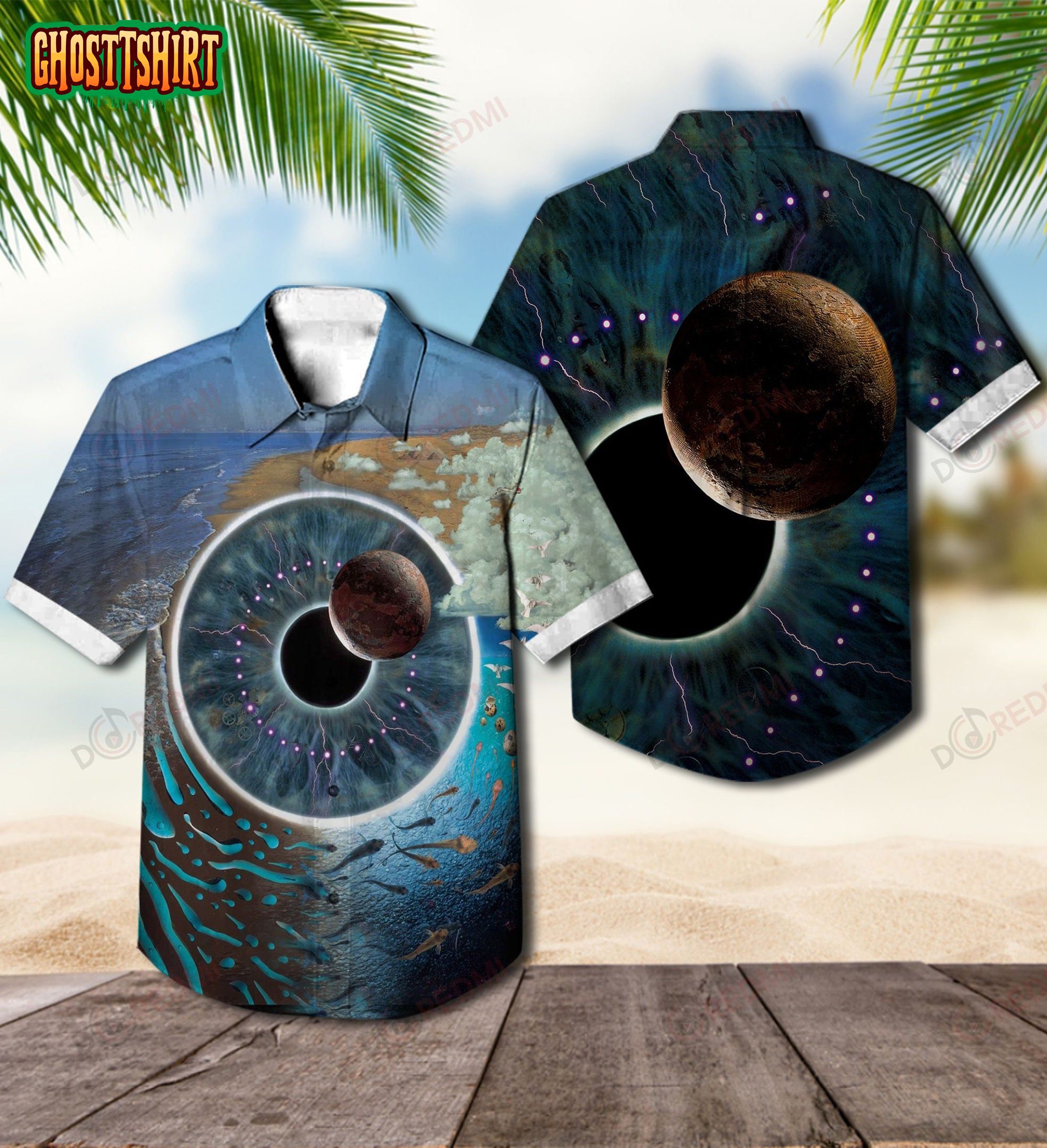 Pink Floyd Pulse Short Sleeve Hawaiian Shirt