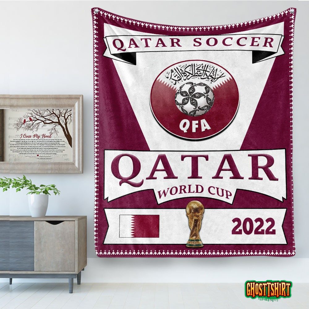 Qatar National Team World Cup 2022 Blanket