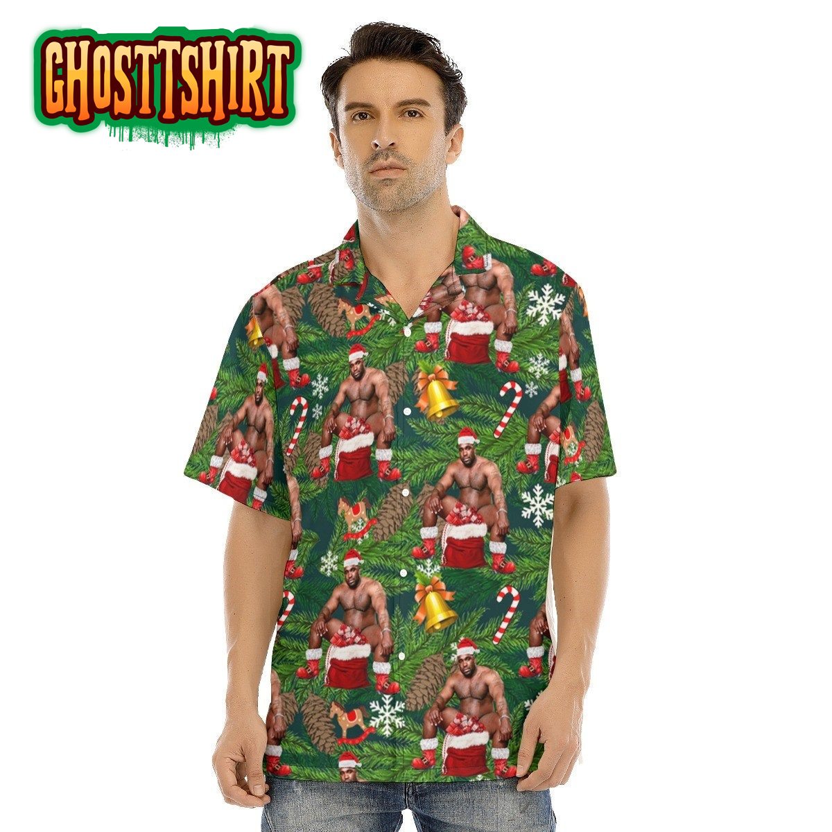 Santa Barry Wood Christmas Hawaiian Shirt