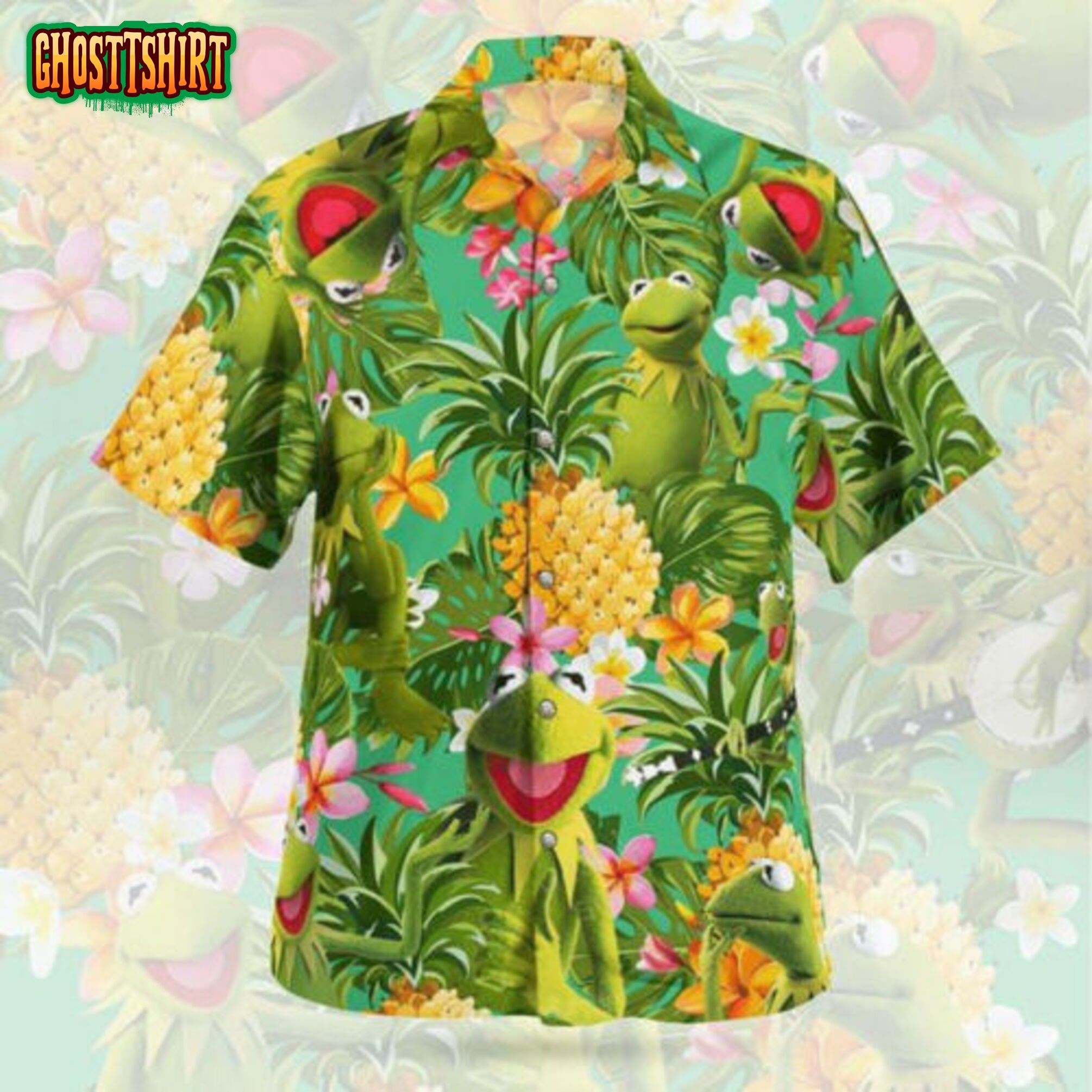 The Frog Pineapple Tropical Hawaiian Shirt