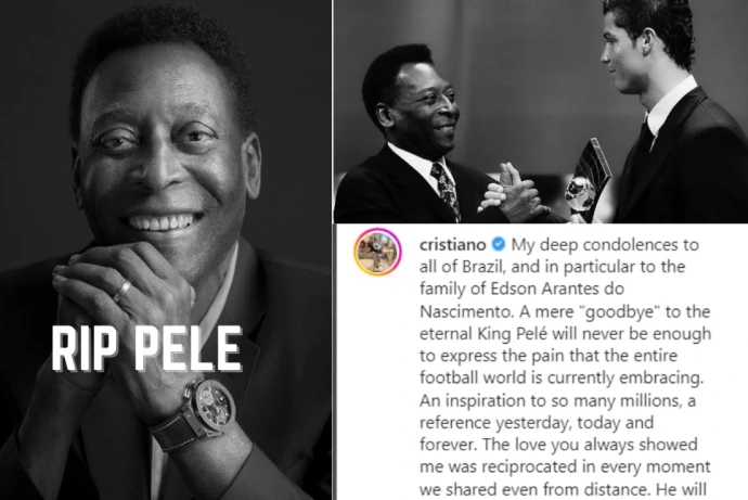 Cristiano Ronaldo offers EMOTIONAL Tribute after ‘ETERNAL KING Pele passes away writes ‘He will never be forgotten