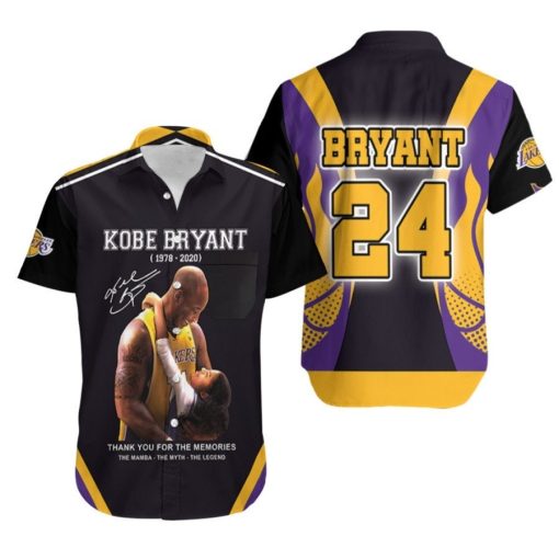 Kobe Bryant The Mamba The Myth The Legend Now And Forever Los Angeles Lakers NBA 3D Hawaiian Shirt