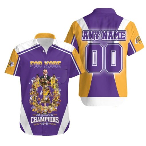 Los Angeles Lakers For Kobe 2020 Champions Legend Team Basketball NBA 3D Custom Name Number Hawaiian Shirt