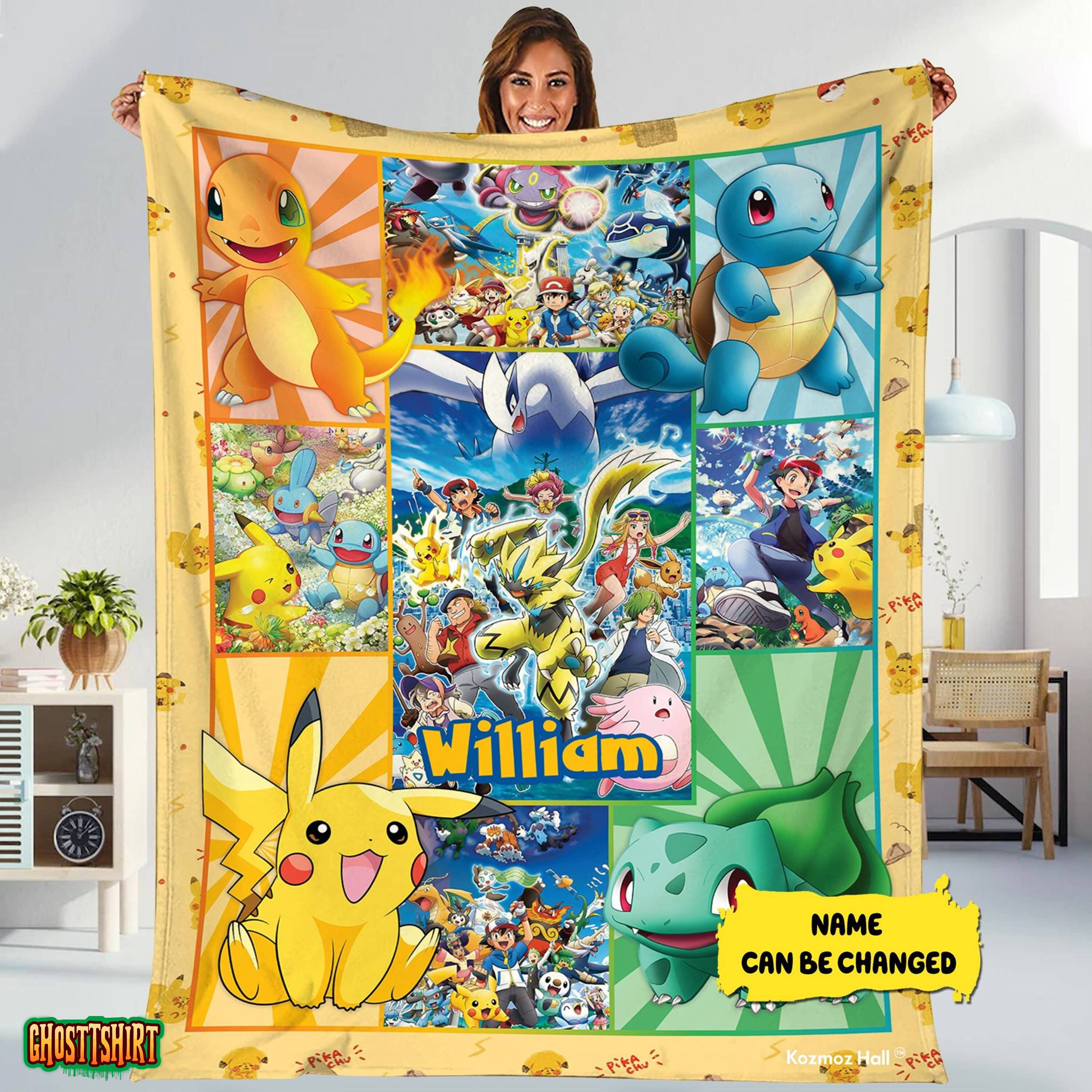 Anime Fleece Blanket Personalized Bulbasaur Blanket