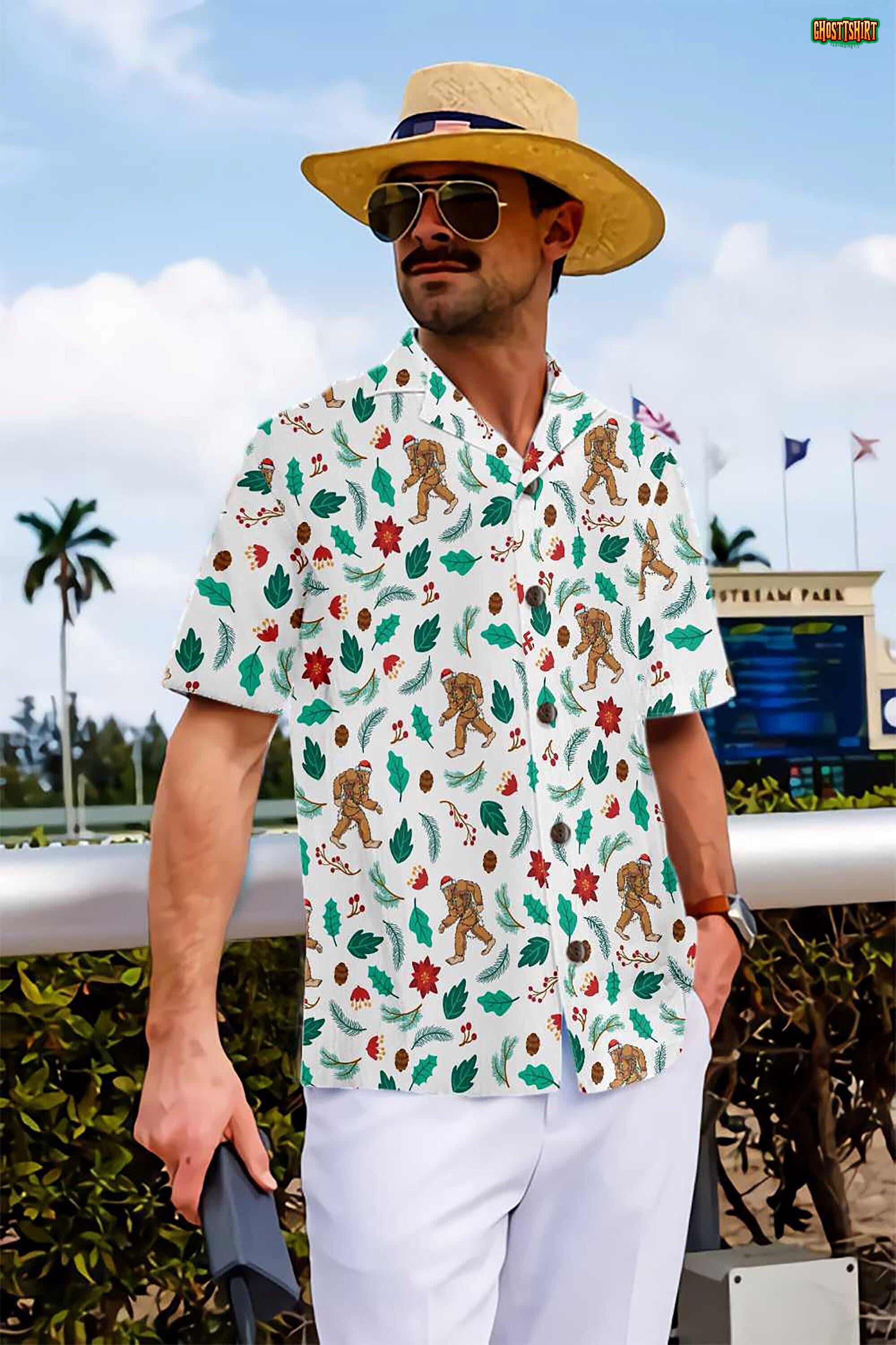 Christmas Bigfoot Sasquatch Hawaiian Shirt