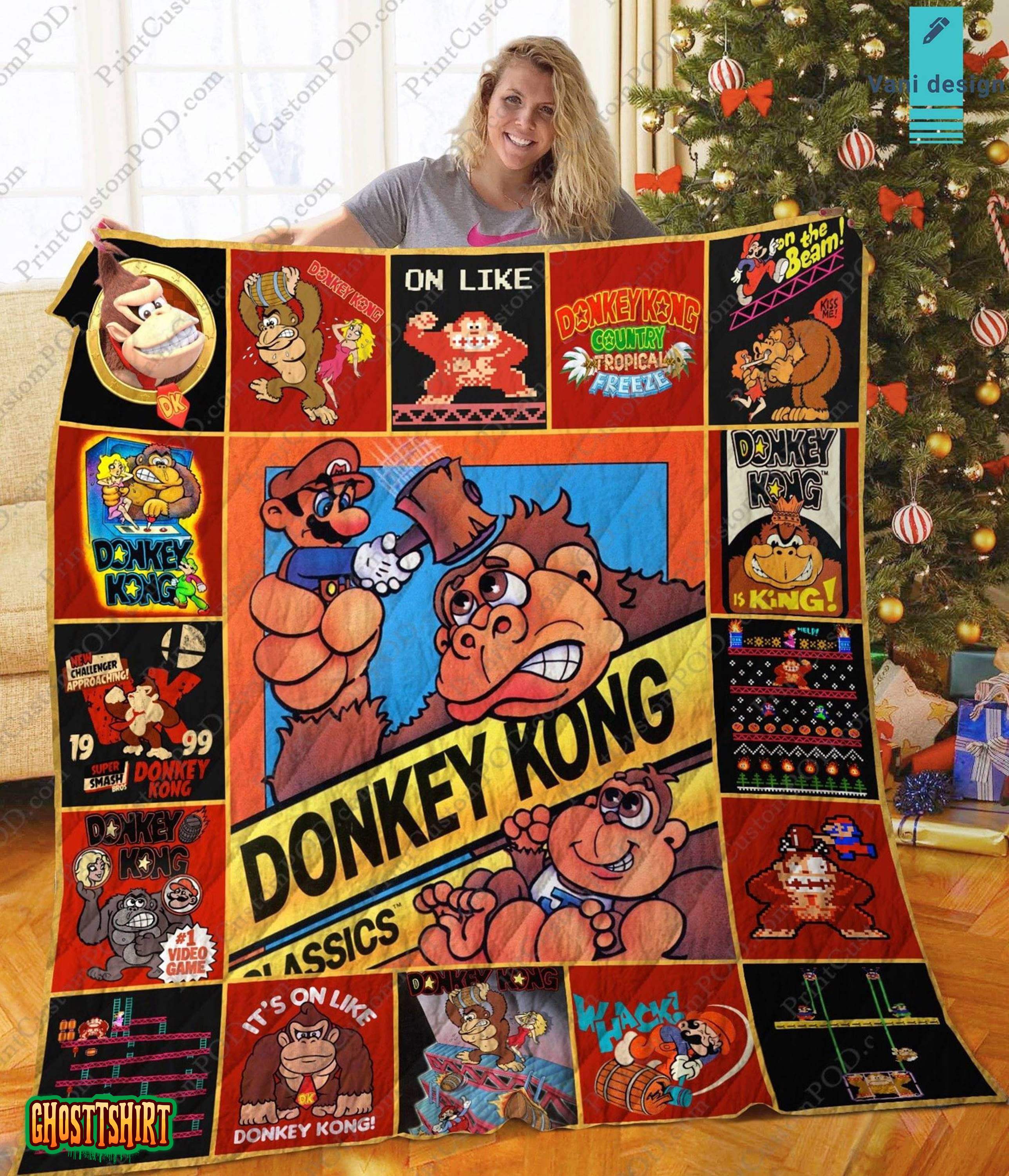 Donkey Kong Fleece Blanket
