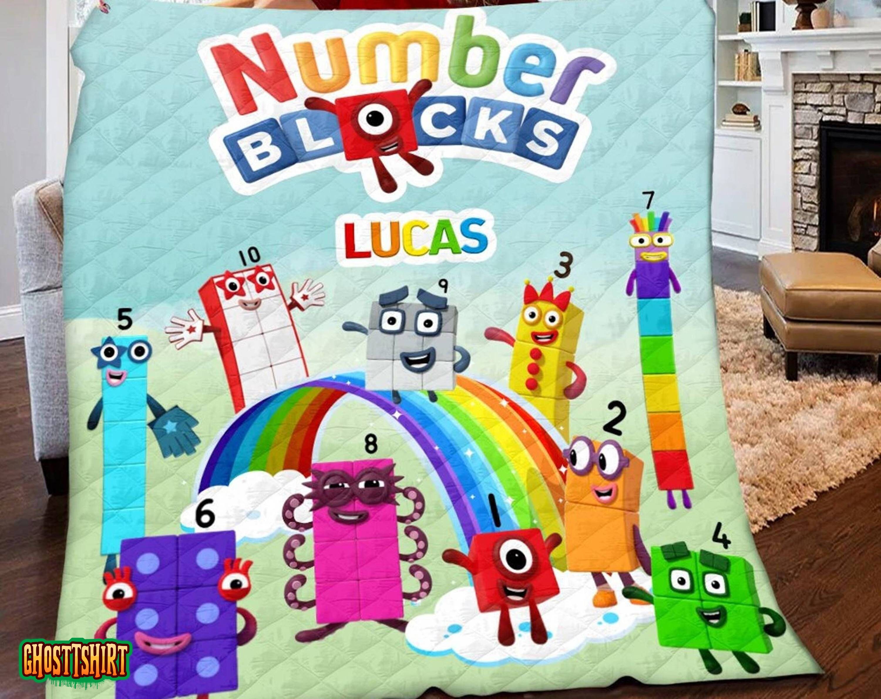 Personalized Numberblocks Fleece Blanket