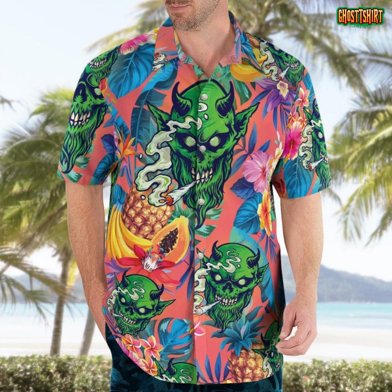 Satan Smokes Green Thing Hawaiian Shirt
