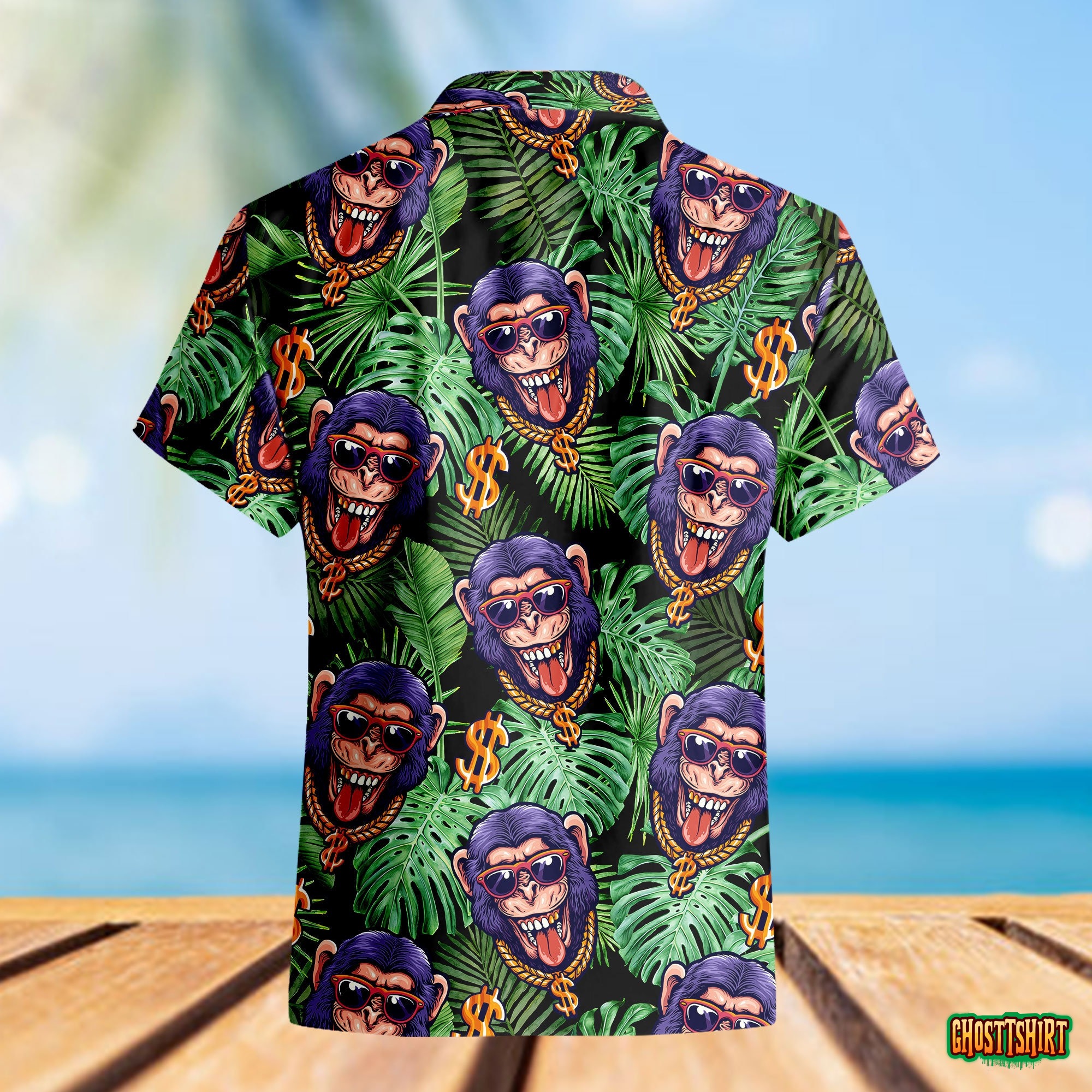 Tropical Millionaire Monkey Hawaiian Shirt