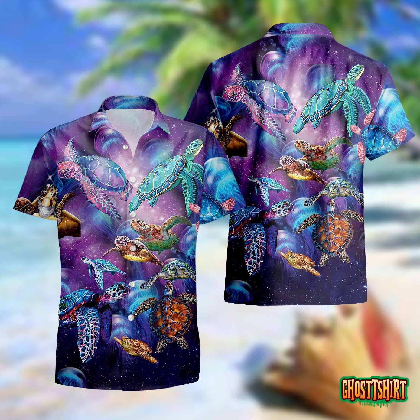 Underwater Life Turtle Hawaiian Shirt