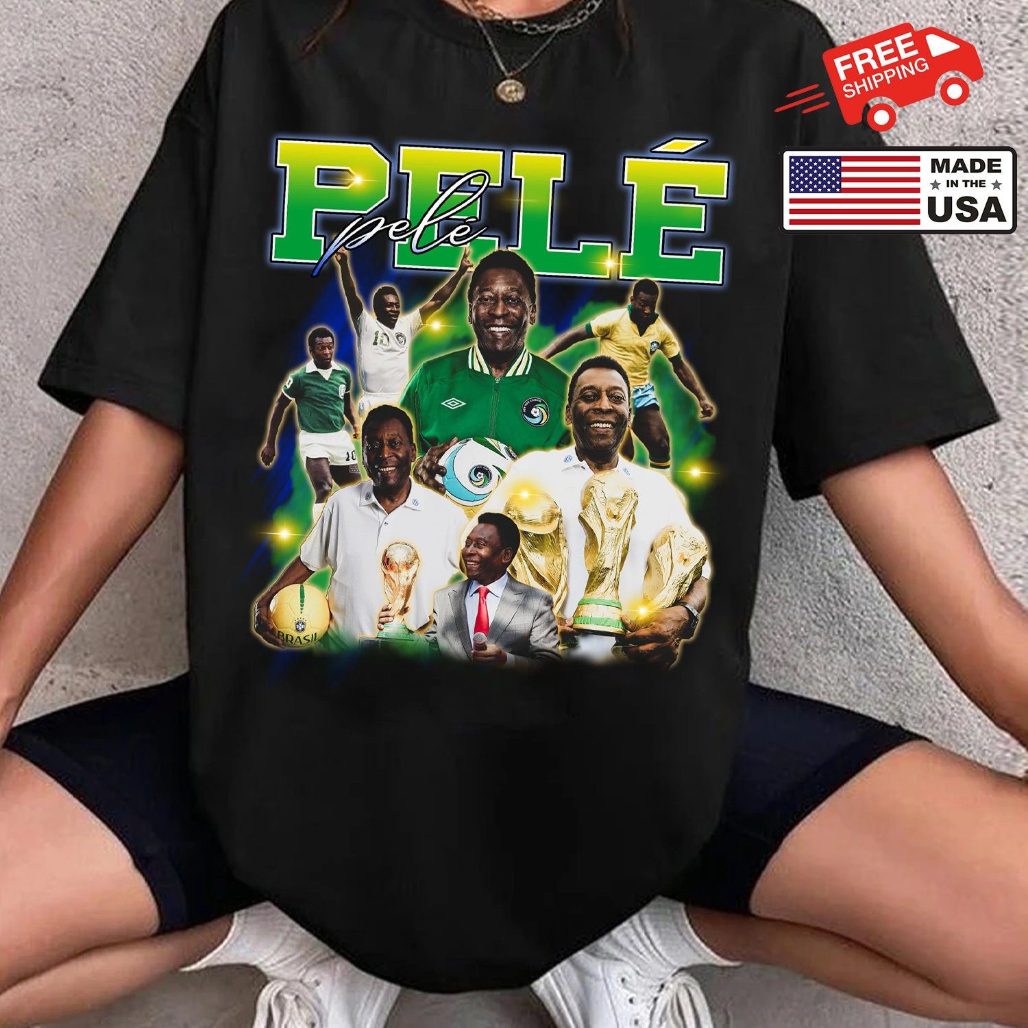 Vintage RIP Pele 2022 Thank You For The Memories T-Shirt