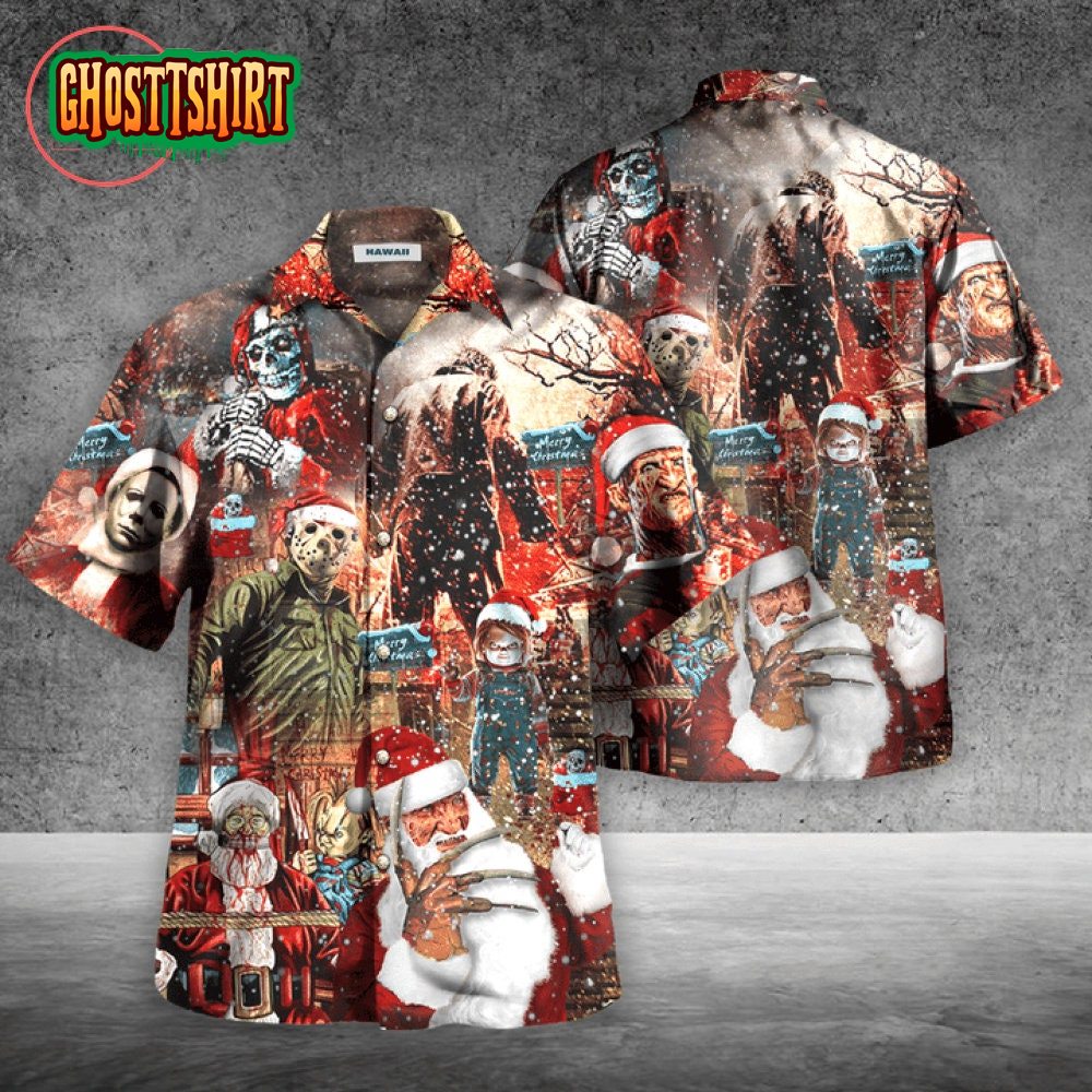 We Wish a Scary Christmas Hawaiian Shirt