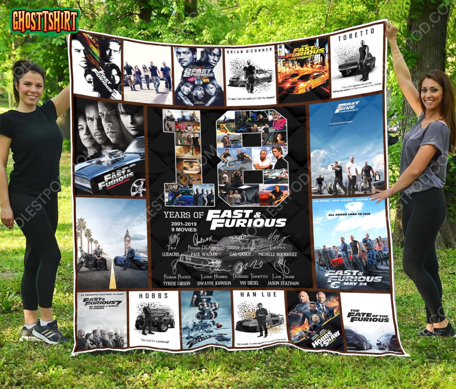 18 Years Of Fast & Furious Quilt Blanket
