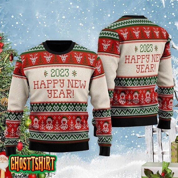 2023 Happy New Year Cute Gift Ugly Sweater