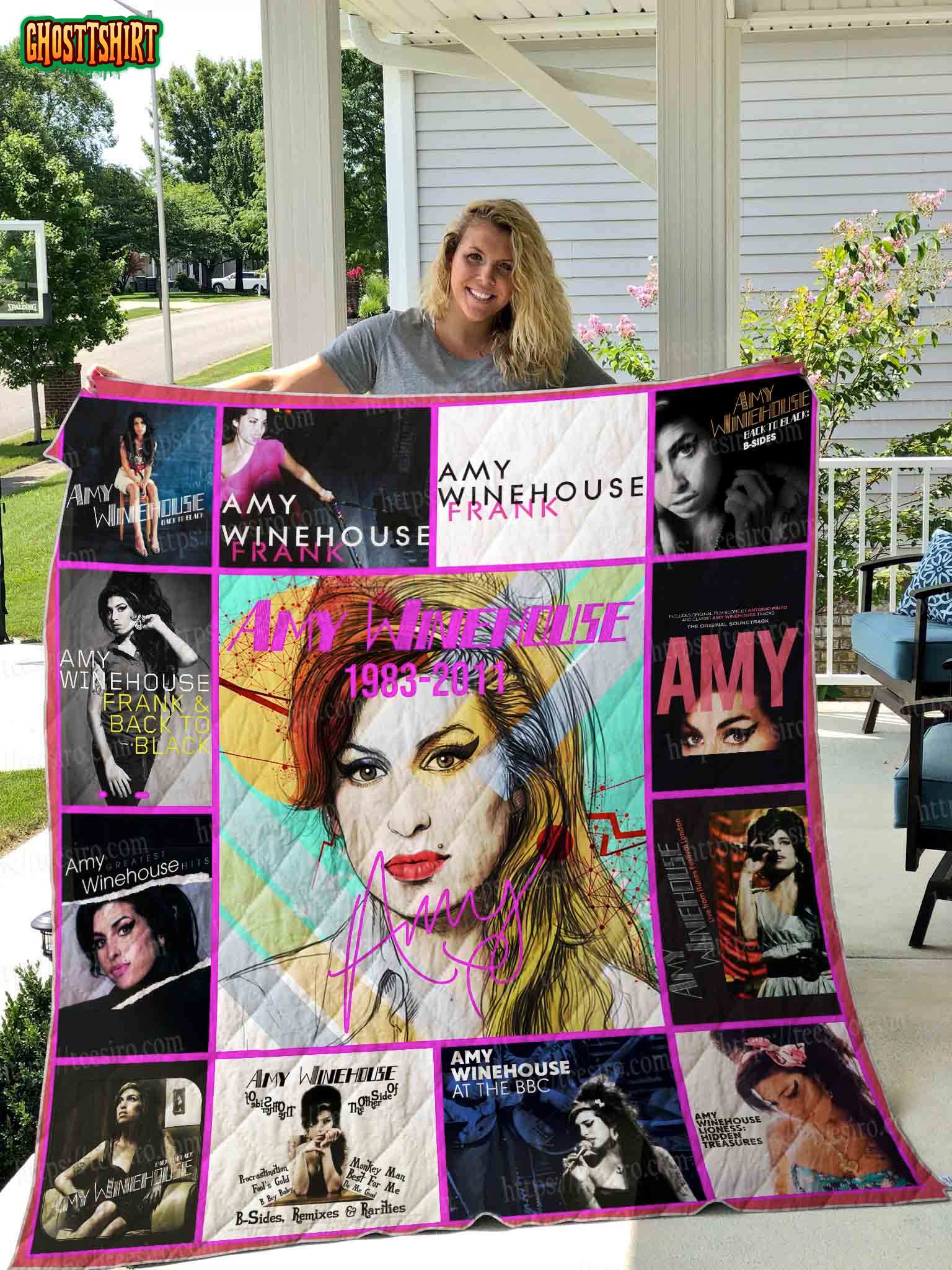Amy Winehouse Quilt Blanket