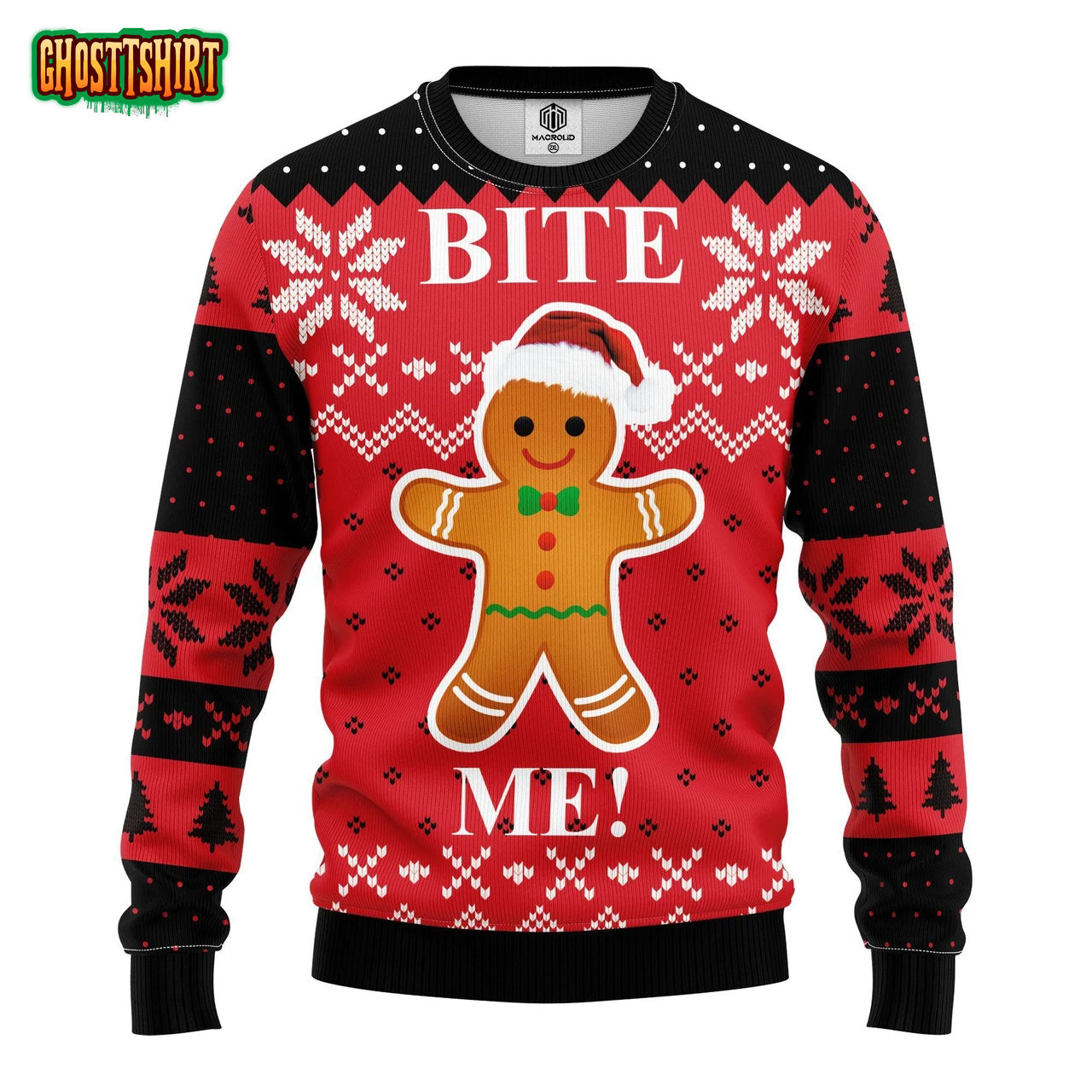 Bite Me Xmas Funny Ugly Christmas Sweater
