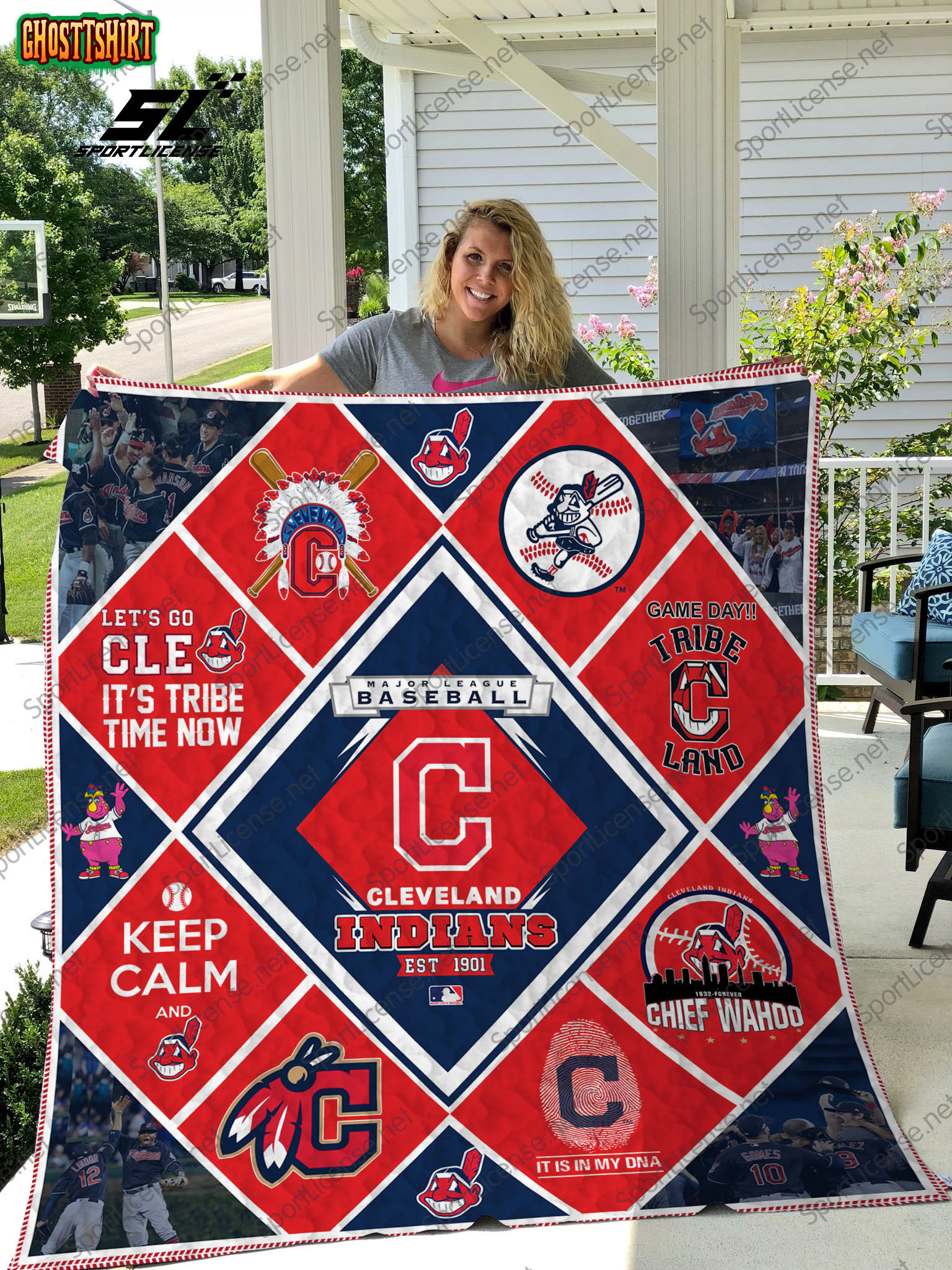Cleveland Indians Quilt Blanket