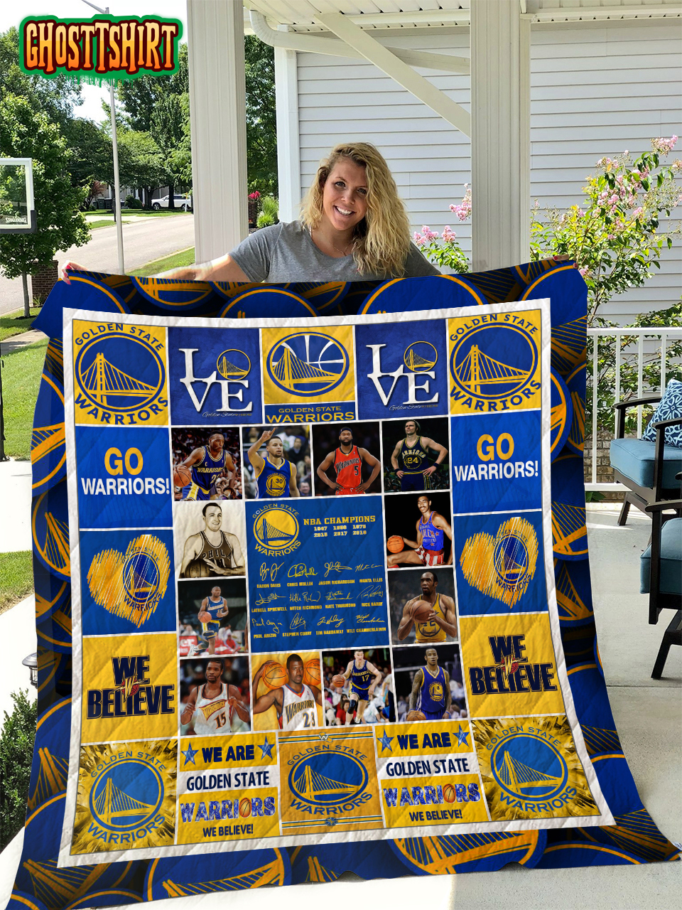 Golden State Warriors Quilt Blanket