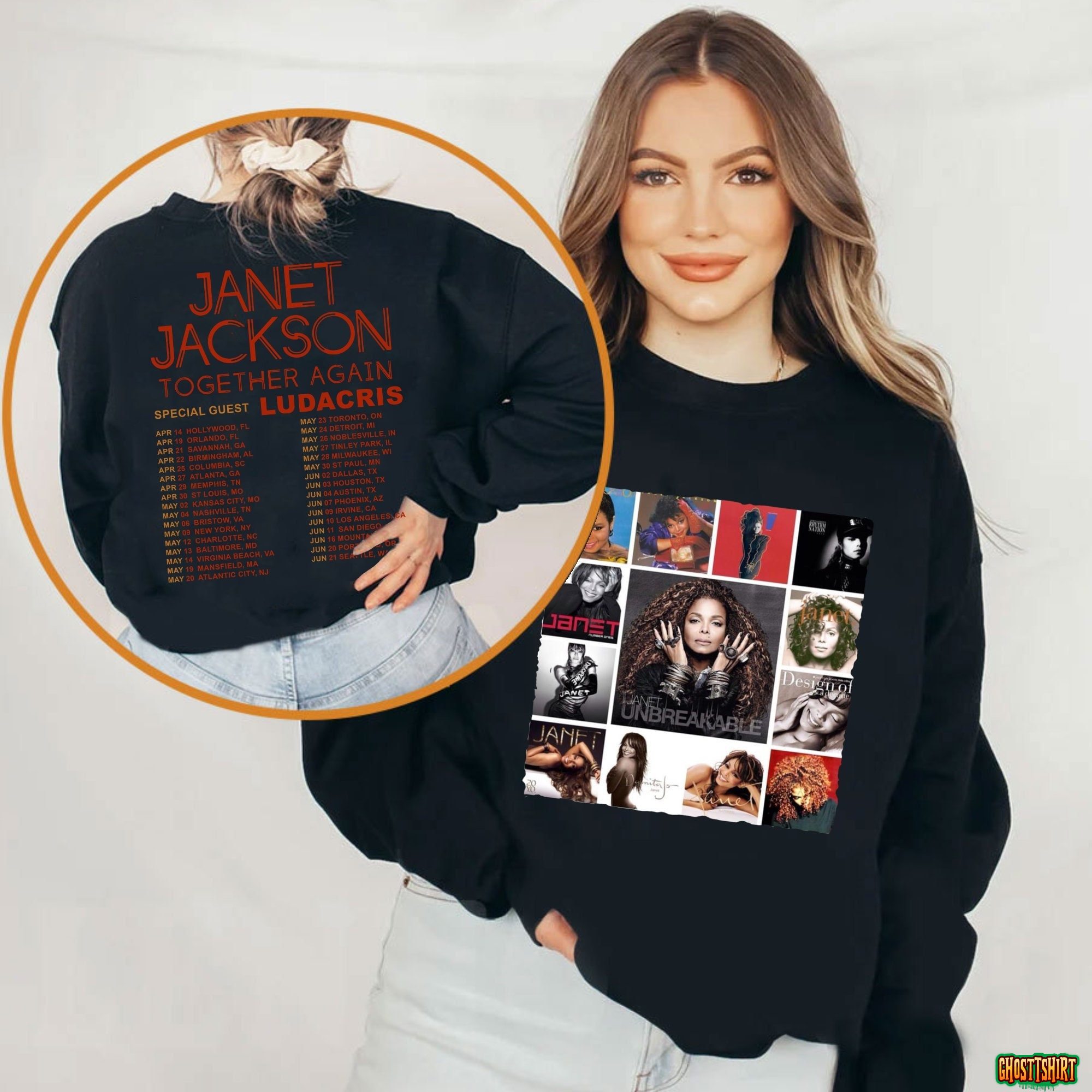 アウター ジャケット JANET JACKSON Tシャツ L | parceiraoatacadista