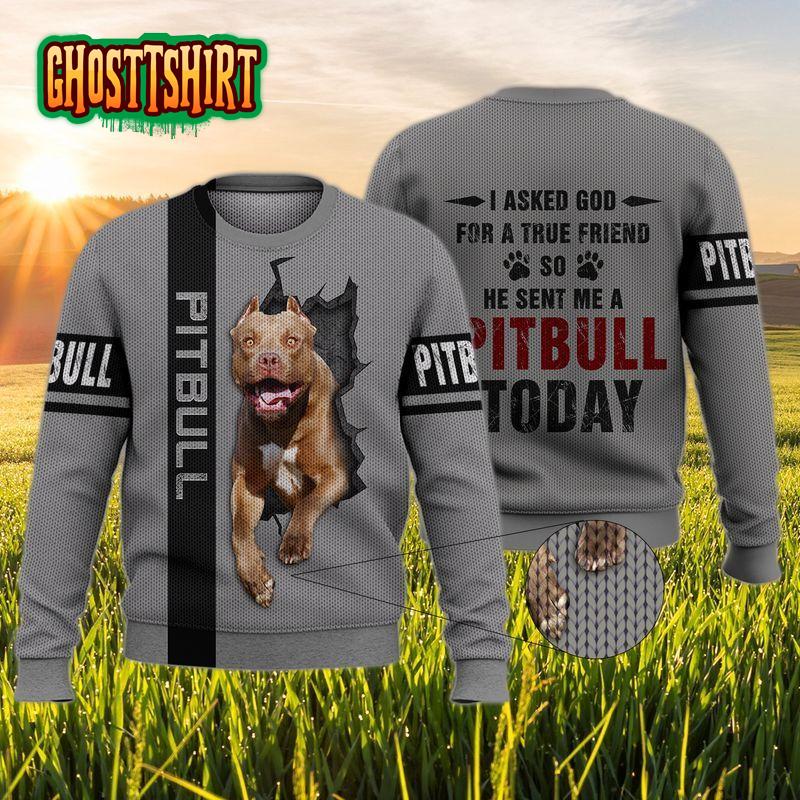 Pitbull Xmas Funny Ugly Christmas Sweater