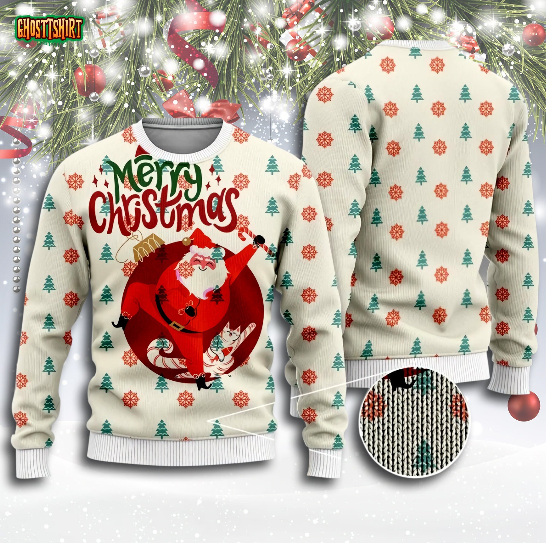 Santa Claus Merry Christmas Ugly Sweater