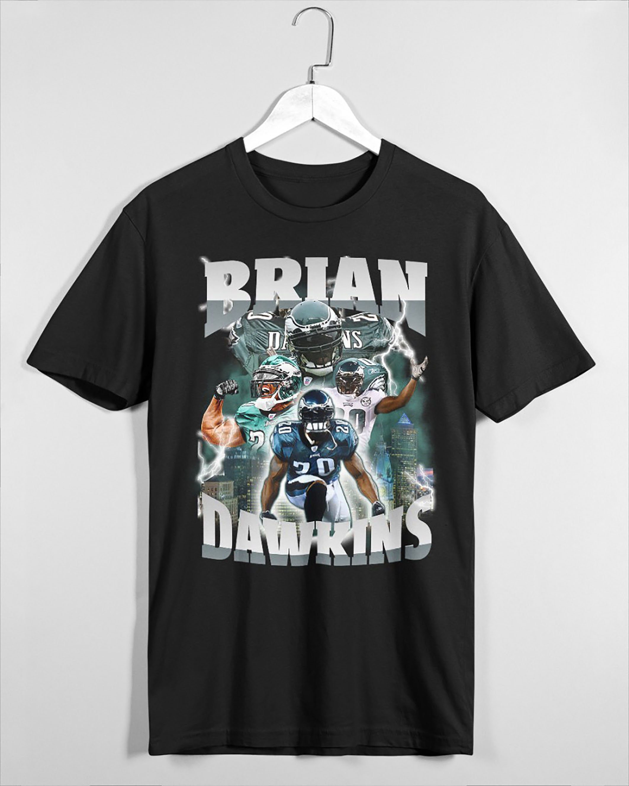 Brian Dawkins 90s Style Bootleg Rap Tee Philadelphia Football NFL Legend HOF T-Shirt