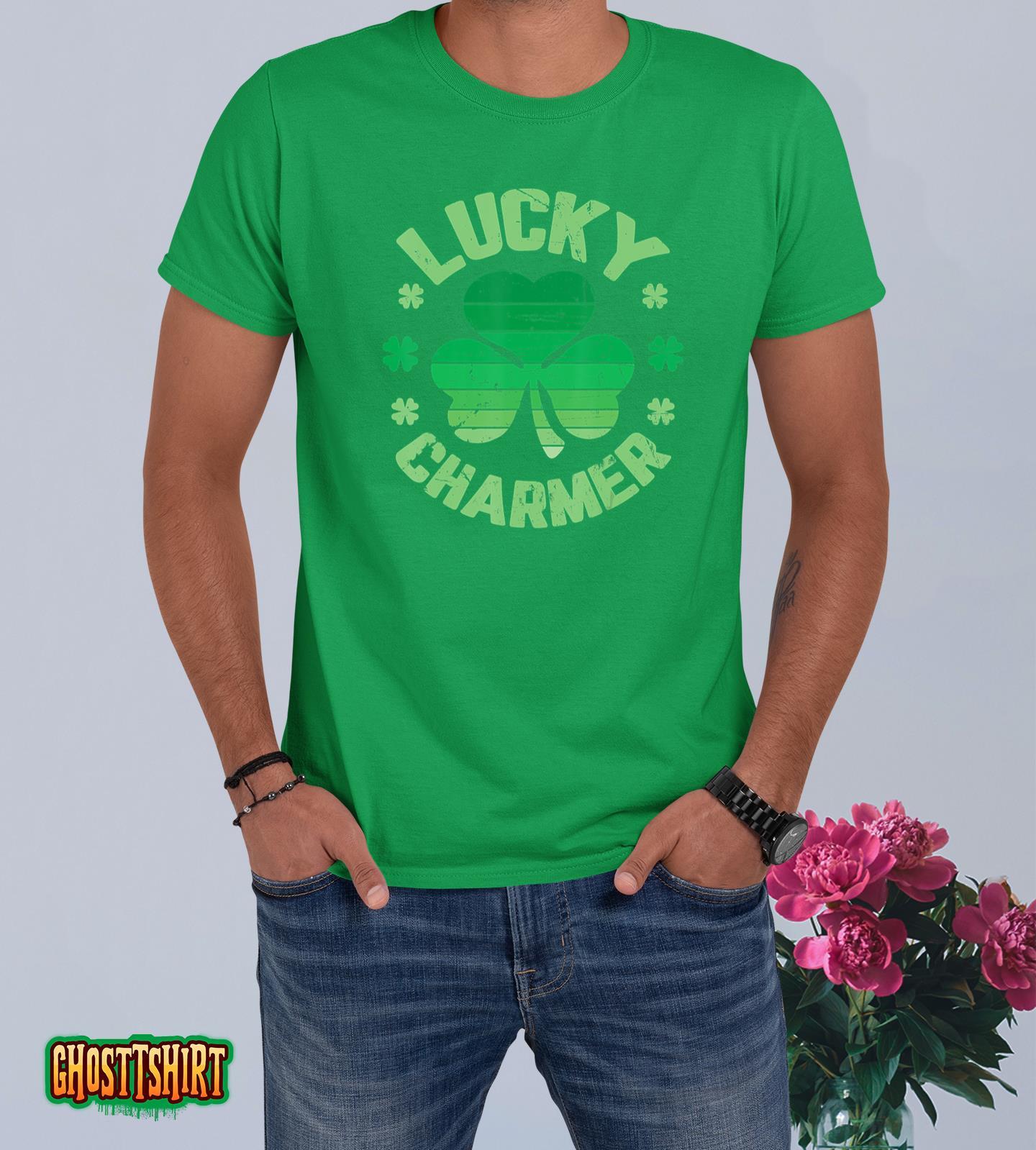 LUCKY CHARMER Shirt Boys Kids Girl Funny St. Patrick’s Day T-Shirt