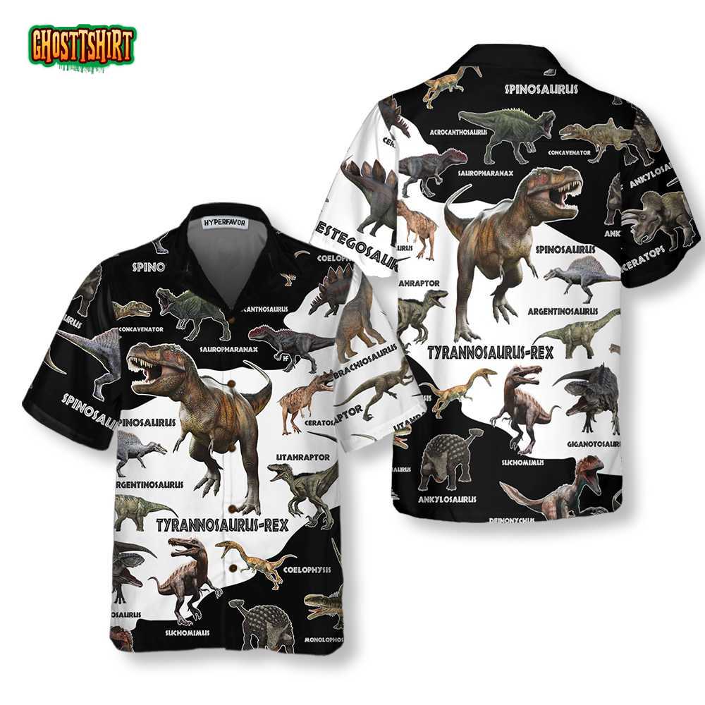 3D Dinosaur Hawaiian Shirt