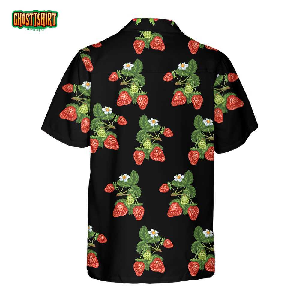 50s Style Strawberries Hawaiian Shirt