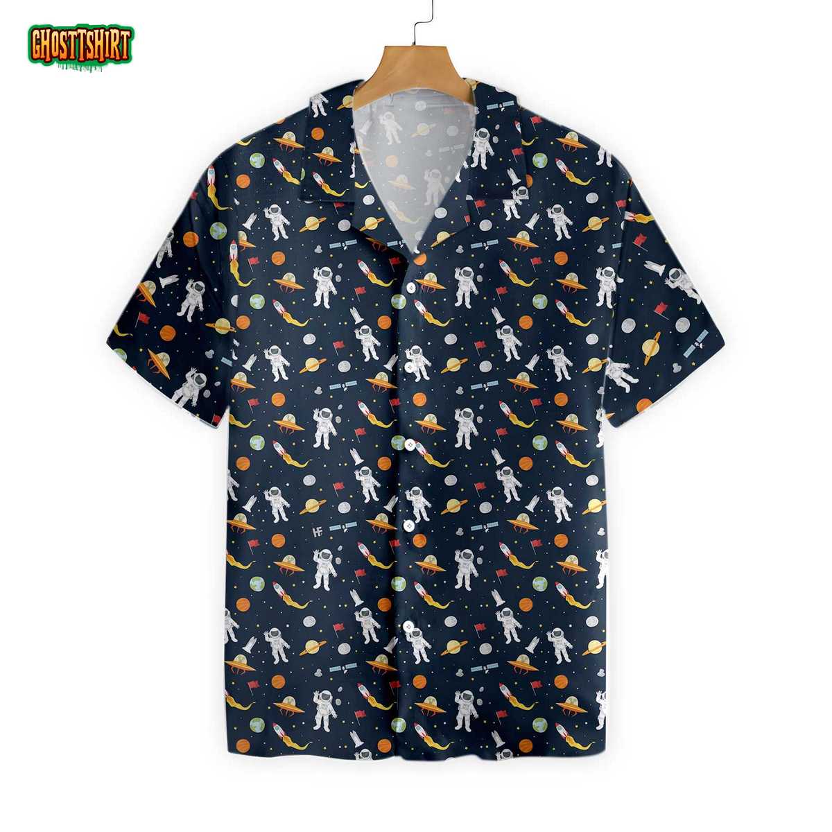 Astronaut Hello Hawaiian Shirt