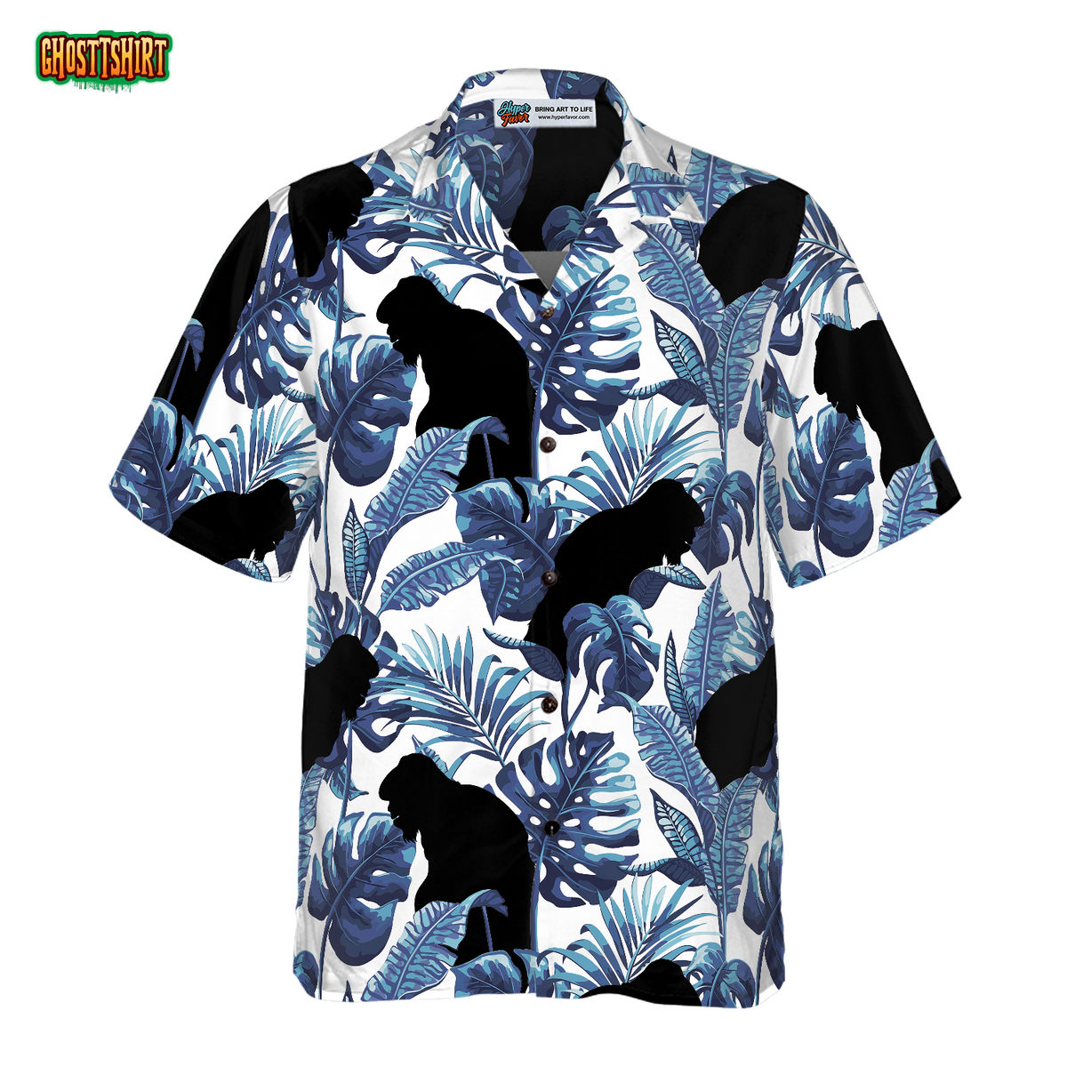 Bigfoot & The Blue Leaves Bigfoot Hawaiian Shirt