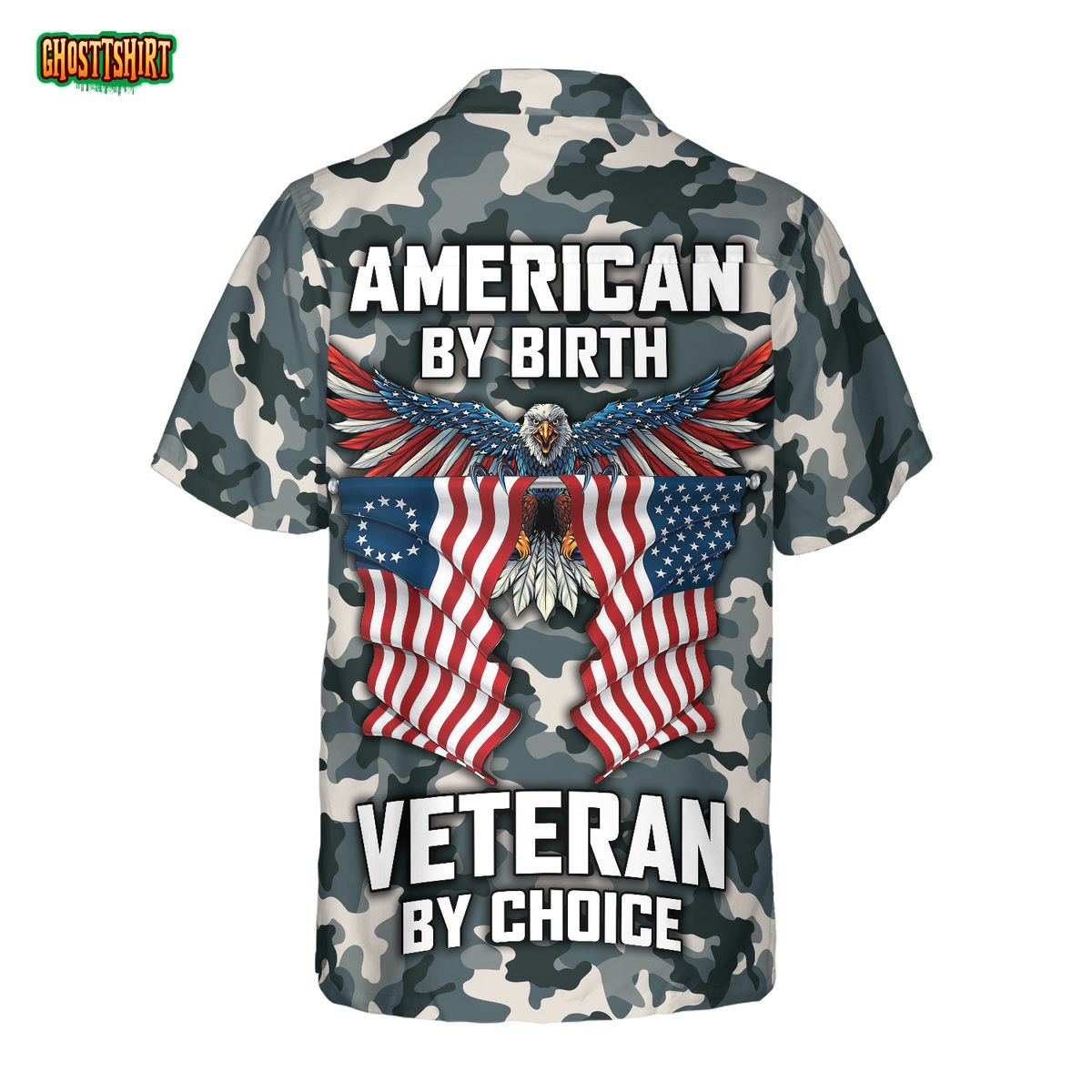 Camo American by Birth Veteran by Choice Veterans Day