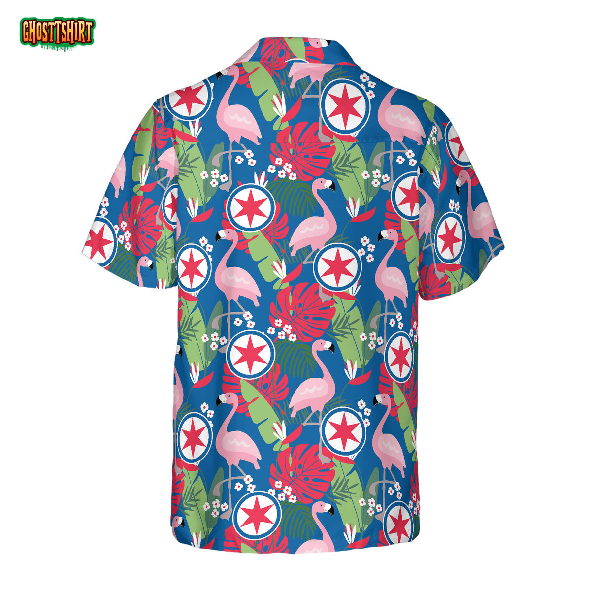 Chicago Floral Flamingo Hawaiian Shirt