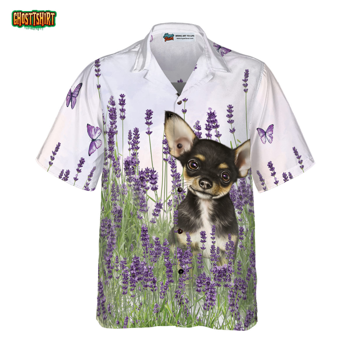 Chihuahua Lavender Hawaiian Shirt Chihuahua Lavender Hawaiian Shirt
