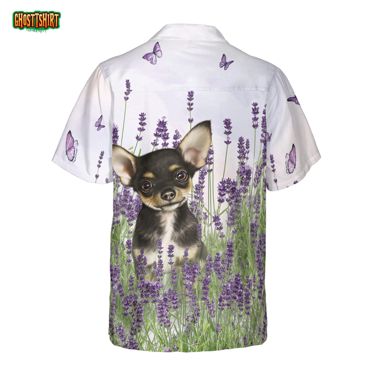 Chihuahua Lavender Hawaiian Shirt