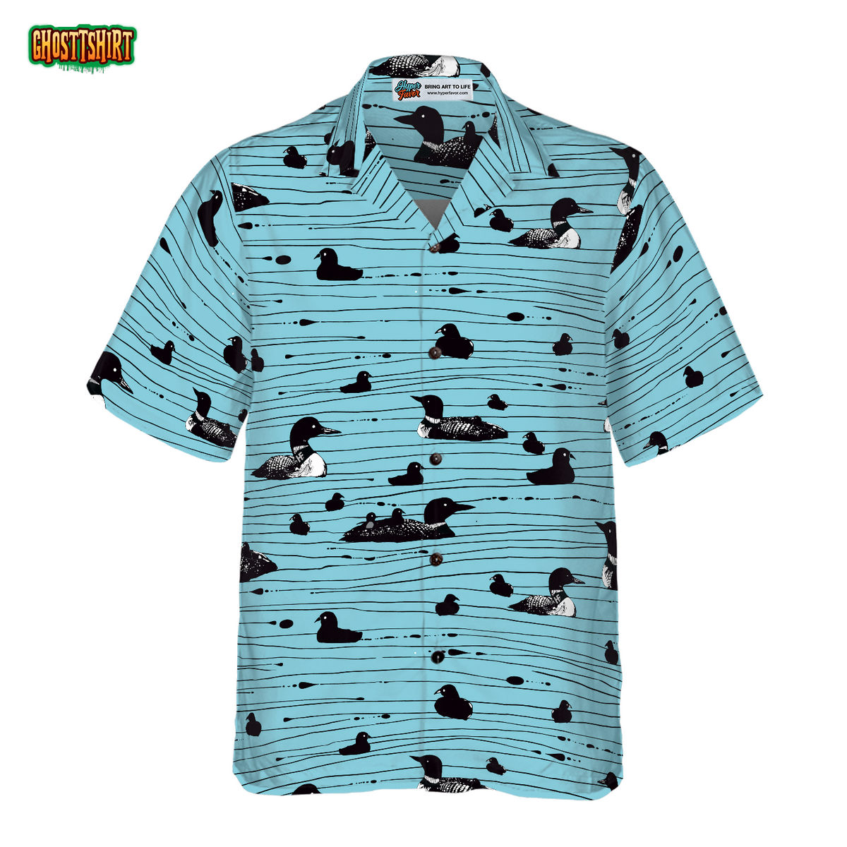 Duck Pattern Hawaiian Shirt