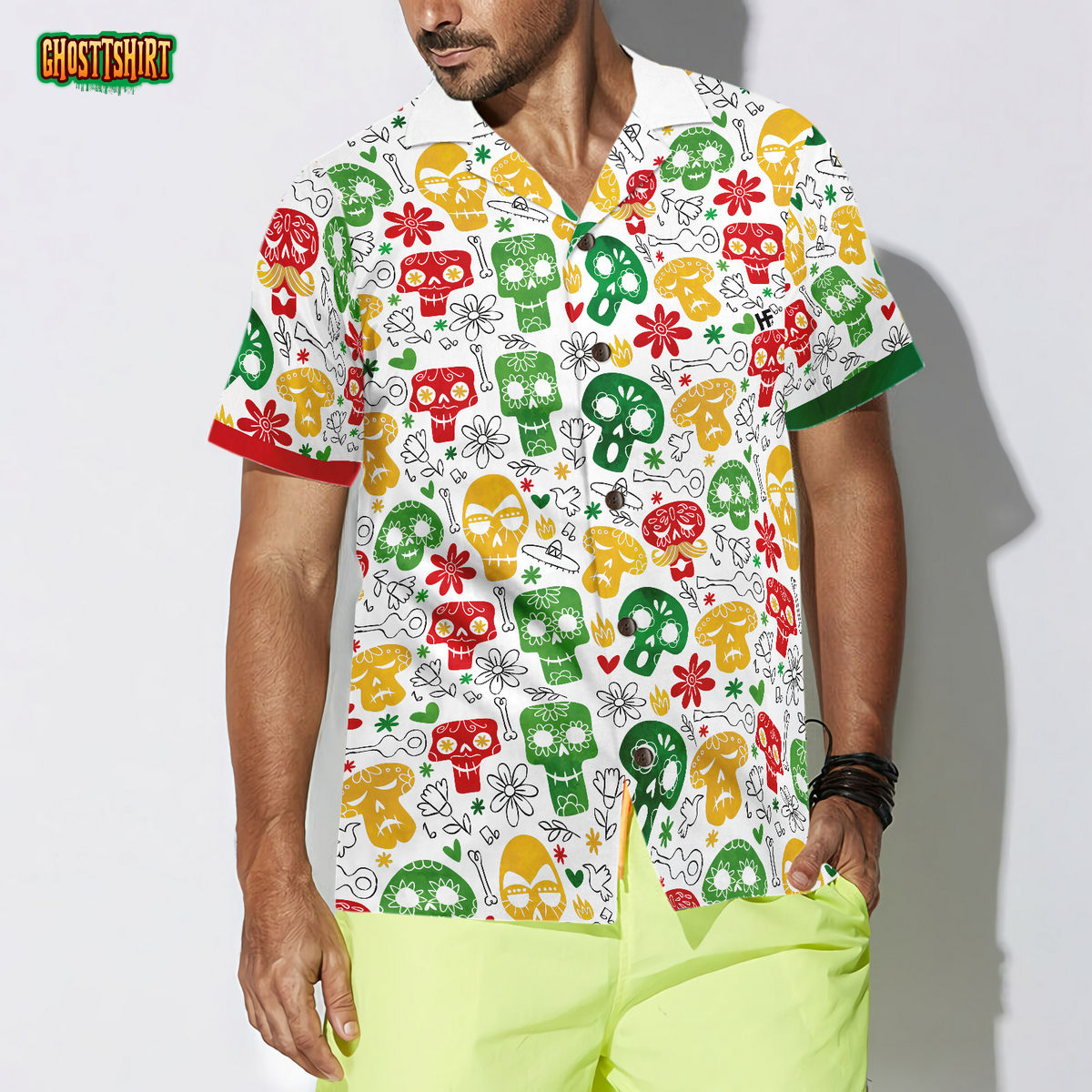 Funny Mexican Skull Hawaiian Shirt