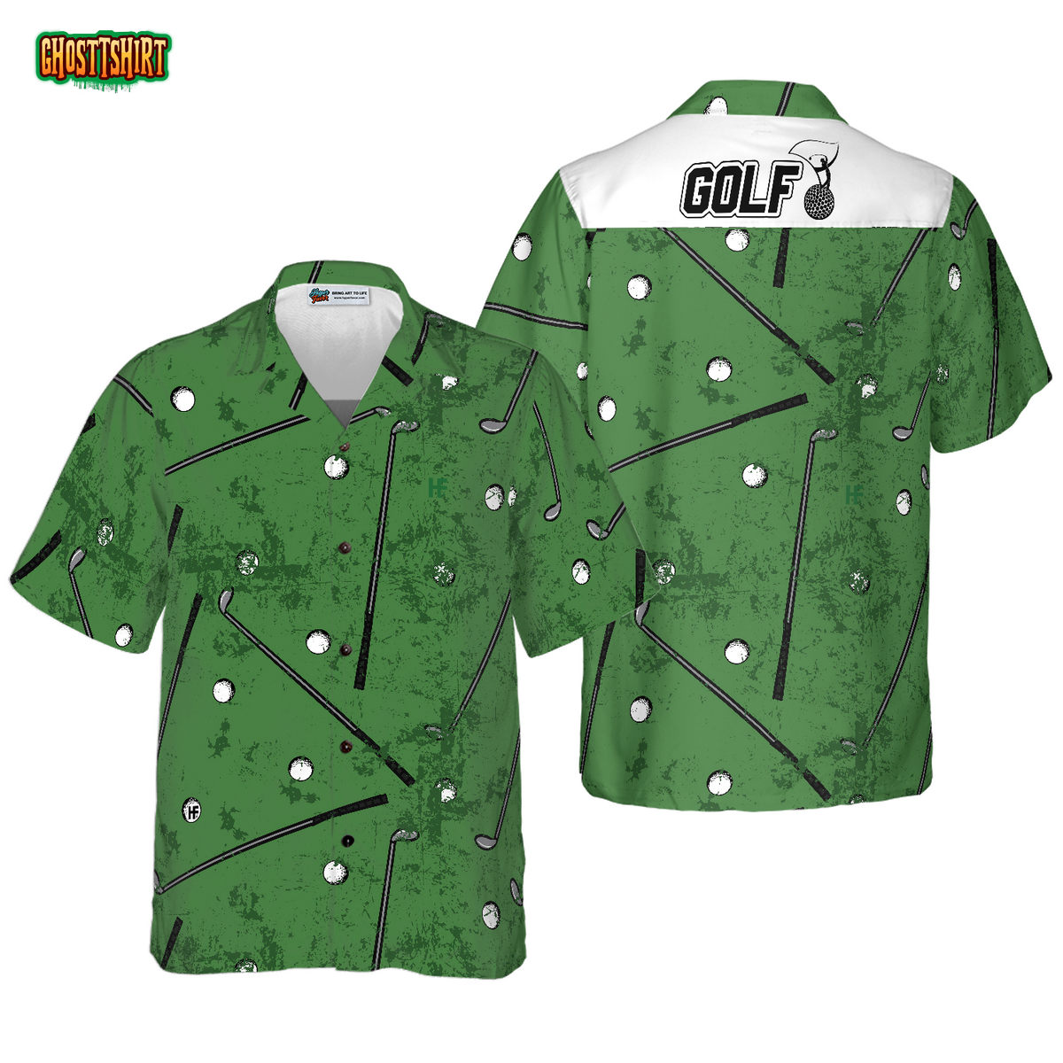 Golf Green Pattern Hawaiian Shirt