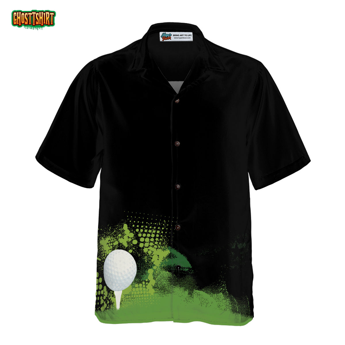 Golf Grunge Graphic Hawaiian Shirt