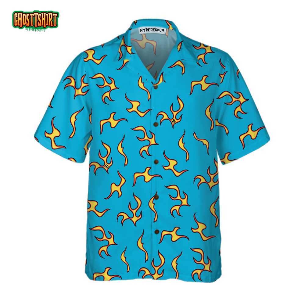 Golf Wang Flame Pattern Hawaiian Shirt