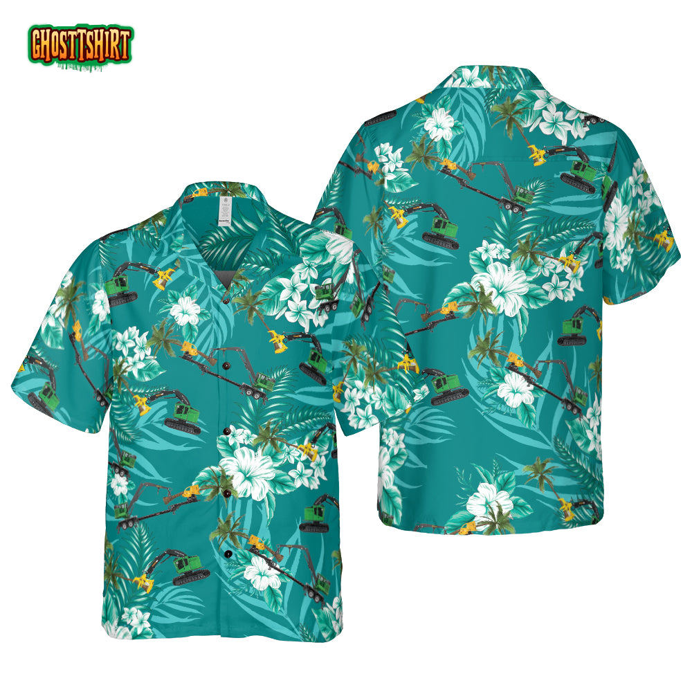 Gus Runde Teal Hawaiian Shirt