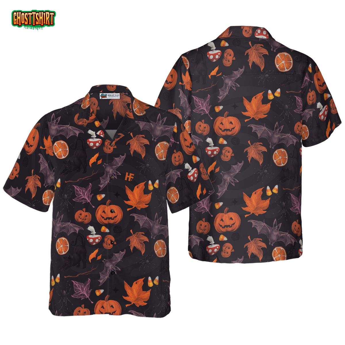 Halloween Spooky Art Hawaiian Shirt