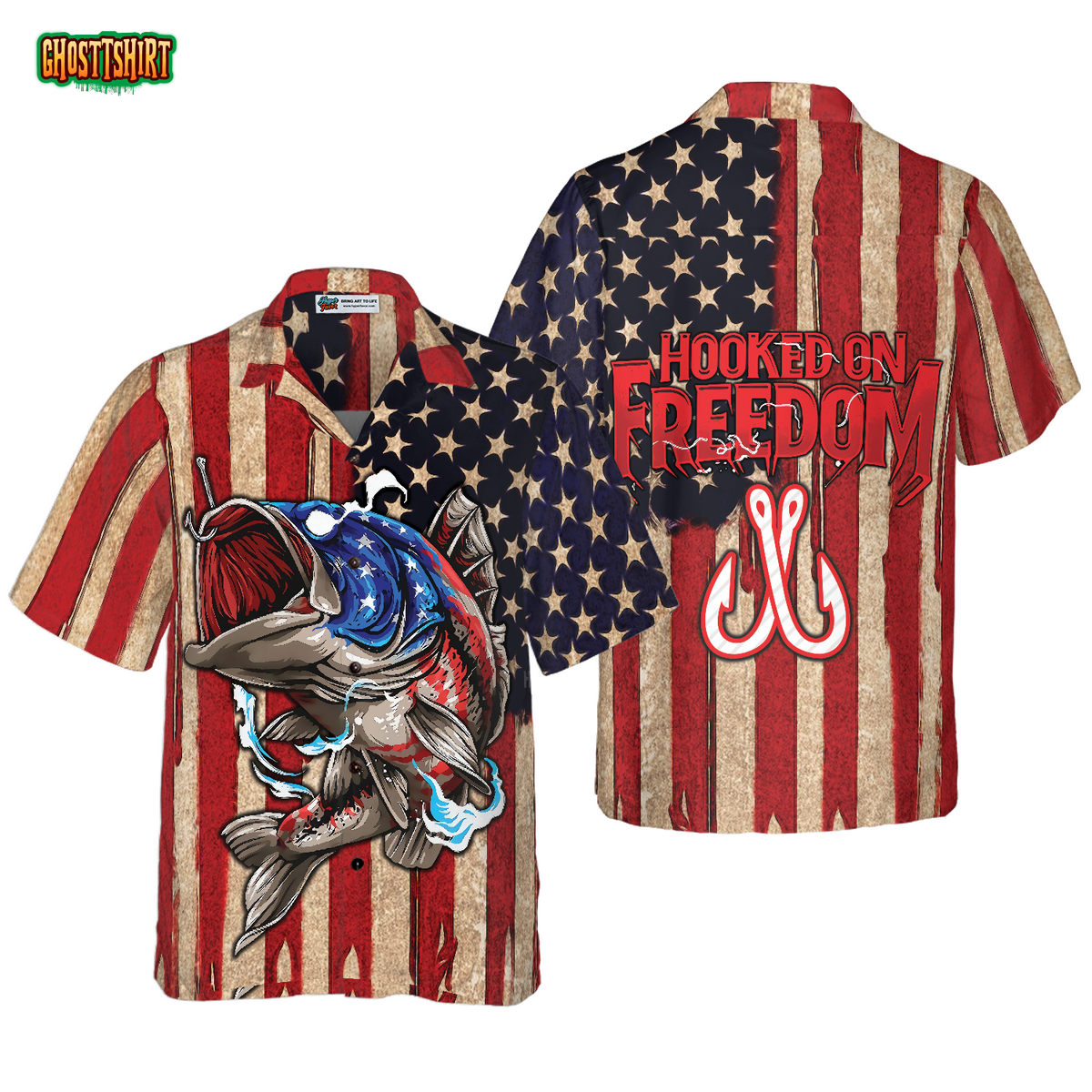 Hooked On Freedom Hawaiian Shirt