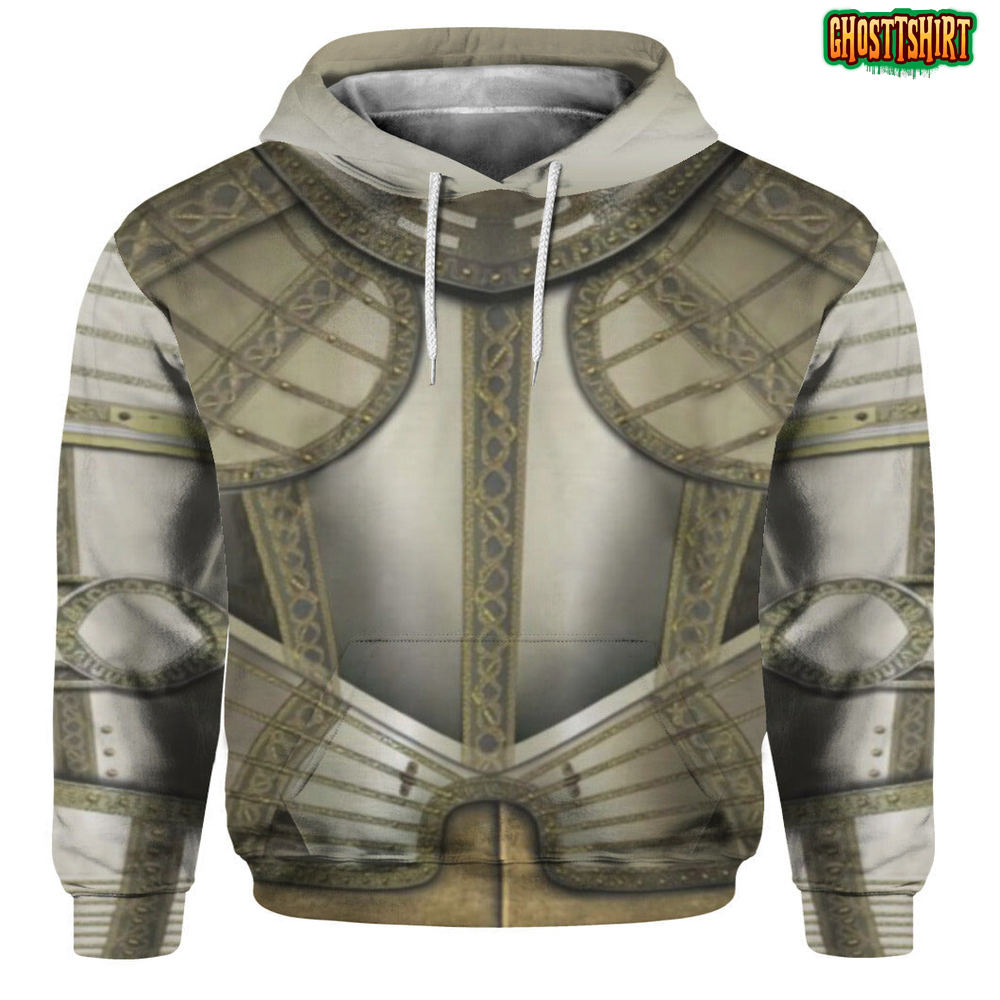 Knights Templar Medieval Armor 3D All Over Print Hoodie