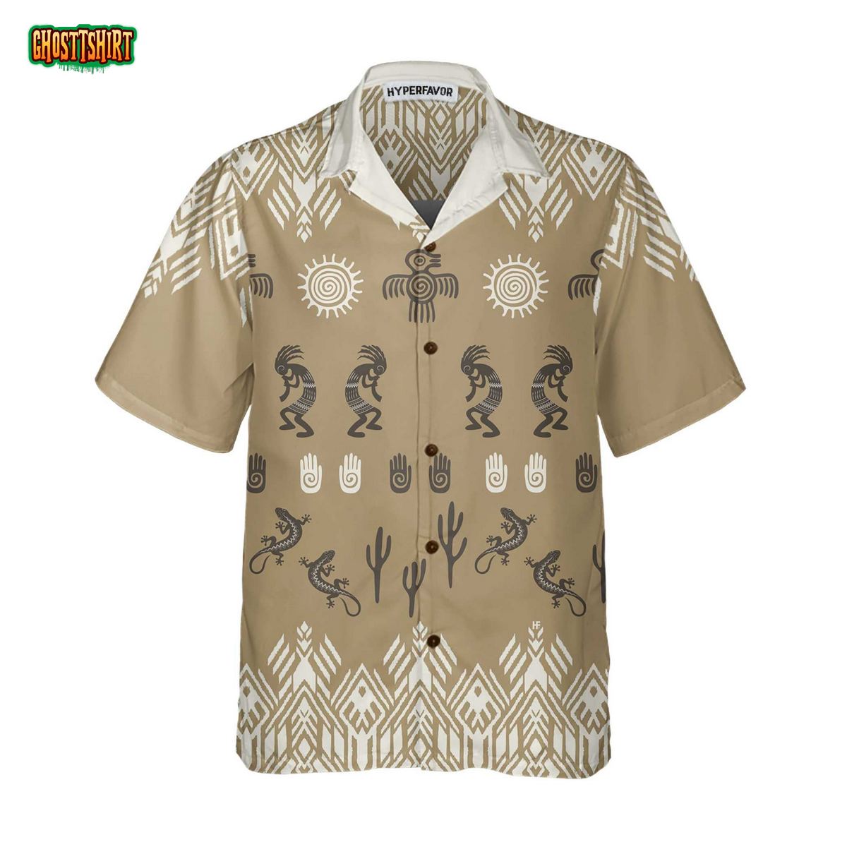 Kokopelli Native American Hawaiian Shirt