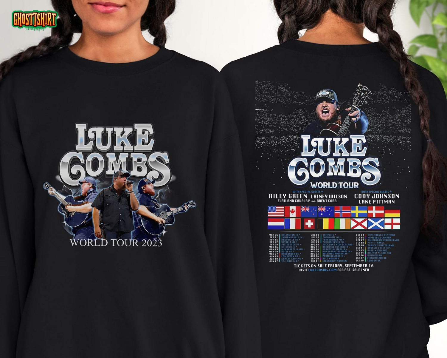 luke combs world tour shirt 2023