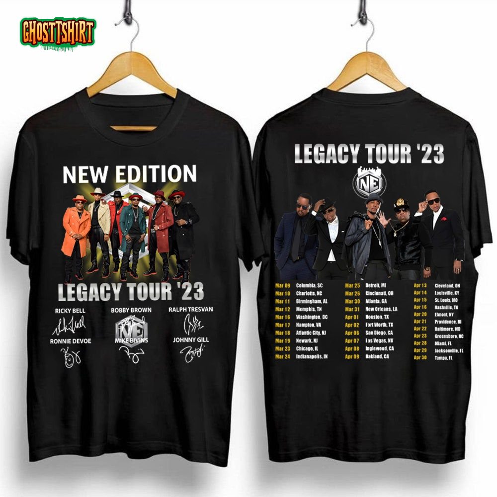 New Edition Legacy 2023 Concert Tour 2 Sides Shirt