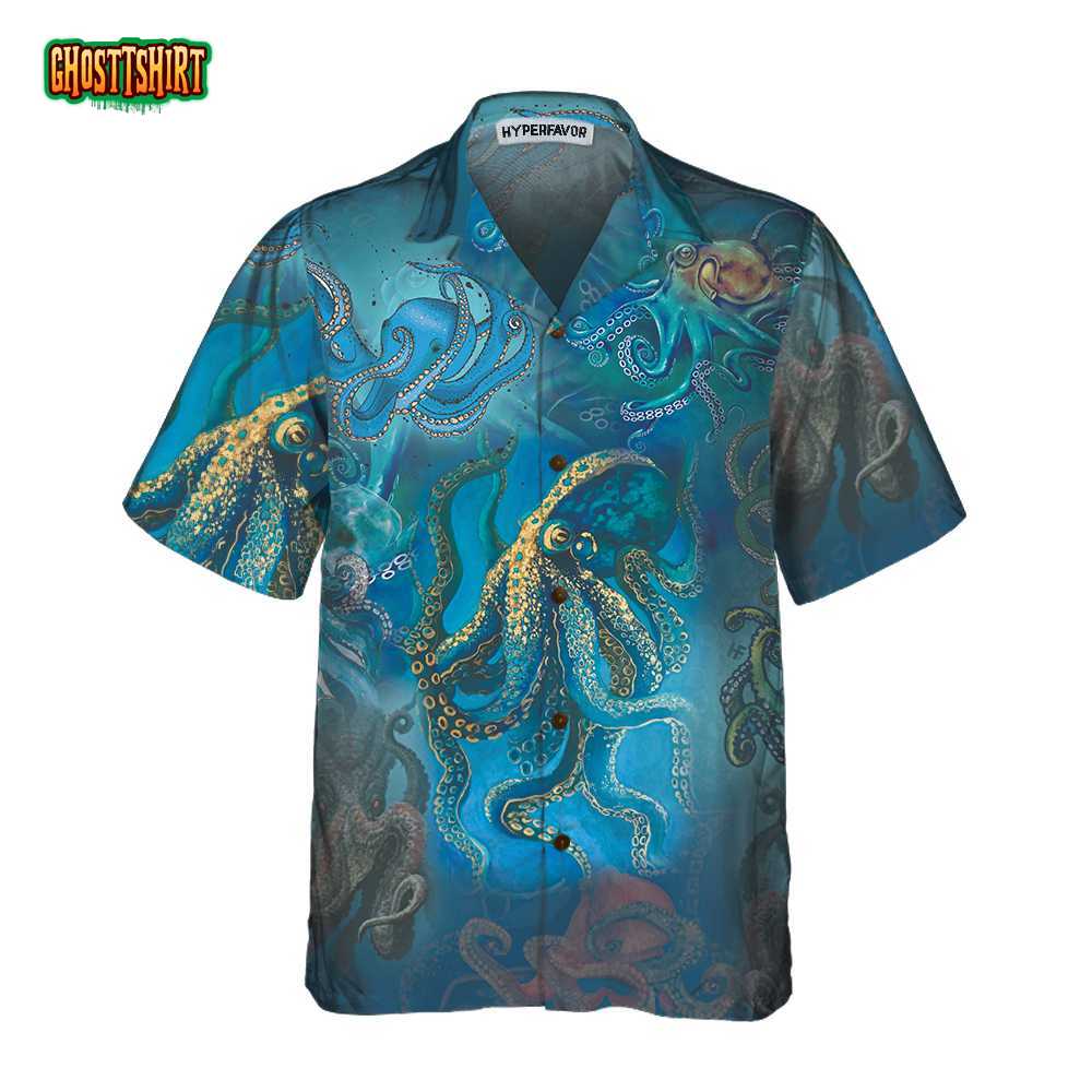 Octopus Under The Ocean Hawaiian Shirt