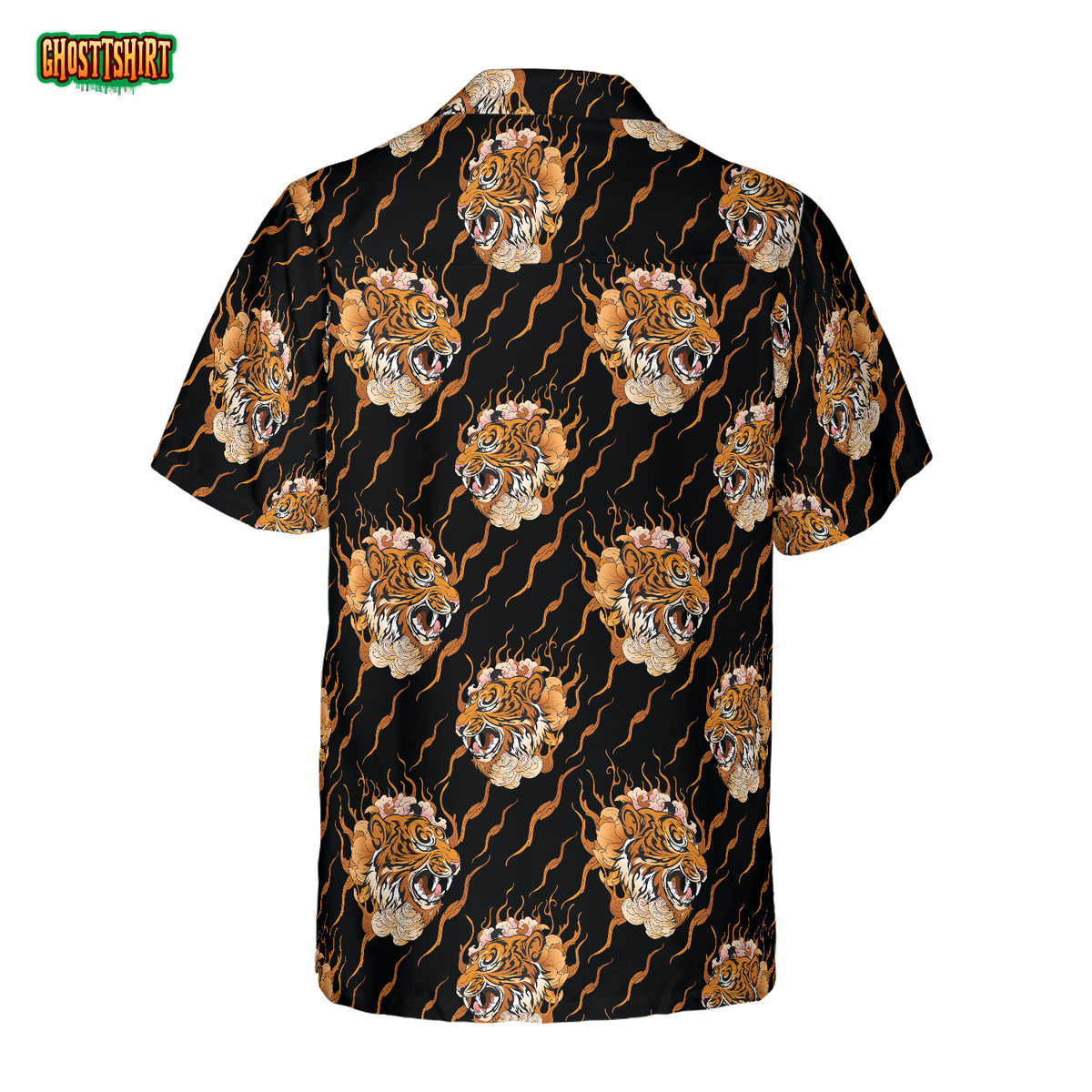 Oriental Tattoo Style Tiger Hawaiian Shirt
