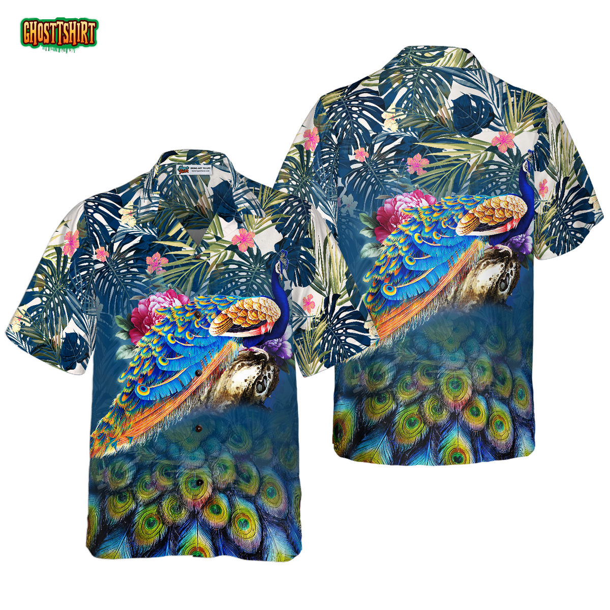 PEACOCK Hawaiian Shirt
